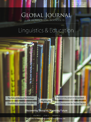 GJHSS-G Contrastive linguistics & Education: Volume 22 Issue G11