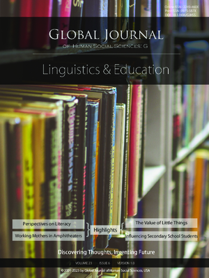 GJHSS-G Contrastive linguistics & Education: Volume 23 Issue G6