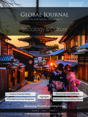 GJHSS-C Sociology & Sociology of culture: Volume 24 Issue C1