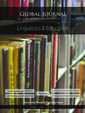 GJHSS-G Contrastive linguistics & Education: Volume 25 Issue G3