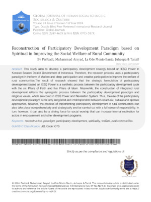 Reconstruction of Participatory Development Paradigm