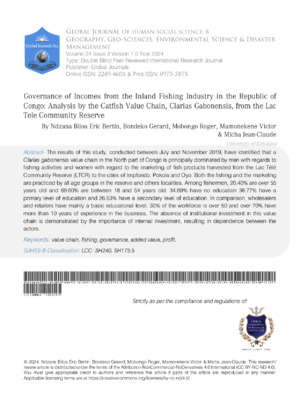 Governance of Incomes from the Inland Fishing Industry