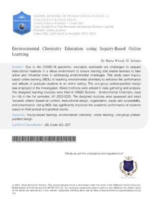 Environmental Chemistry Education