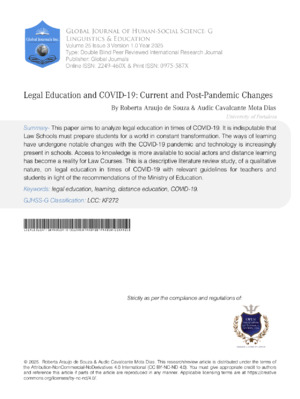 Legal Education and COVID-19