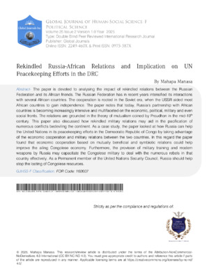 Rekindled Russia-African Relations