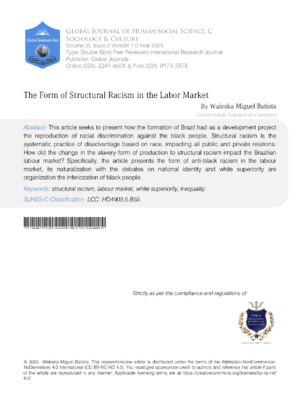 The Form of Structural Racism in the Labor Market