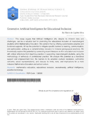 Generative Artificial Intelligence for Educational Inclusion