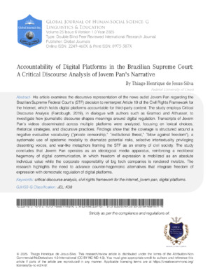 Accountability of Digital Platforms in the Brazilian