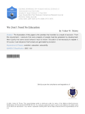  We Don’t Need No Education